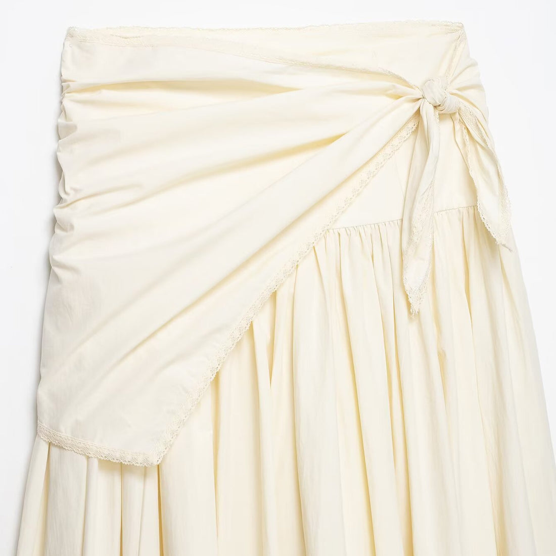 Damen Maxirock mit Wickeldetail und Spitzenbesatz Echo Archiv