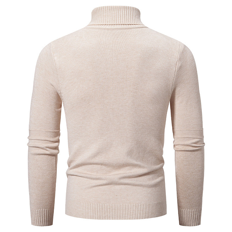 Herren eleganter Rollkragenpullover mit modernem Zopfmuster Echoarchiv