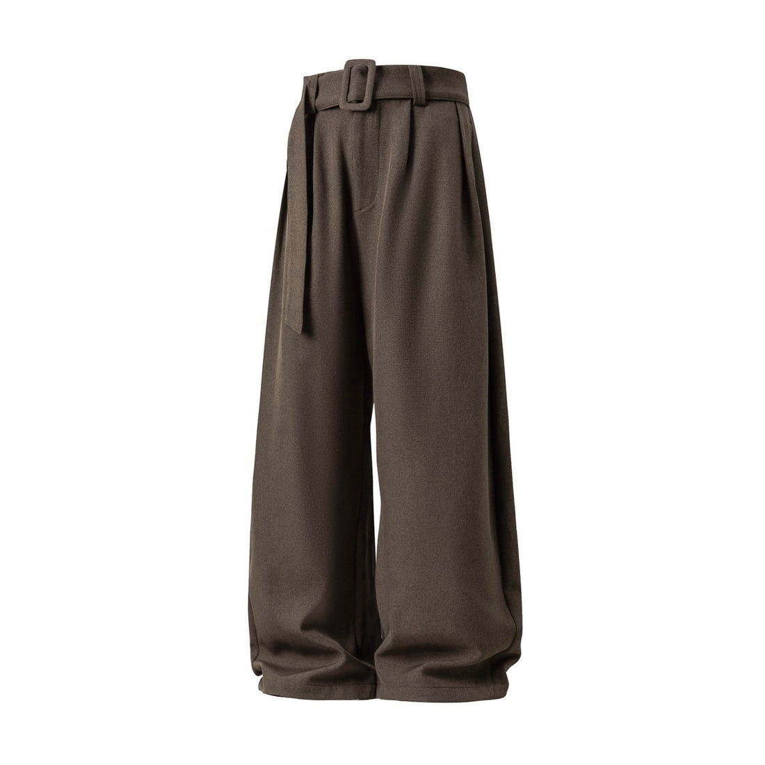Damen Weite High-Waist Palazzo-Hose mit Bundfalten und Bindegürtel Echo Archiv