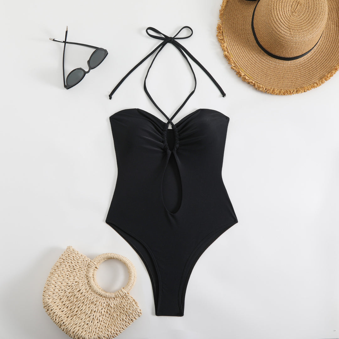 Damen Trendiger Einteiler Badeanzug mit verspieltem Cut-Out Echo Archiv