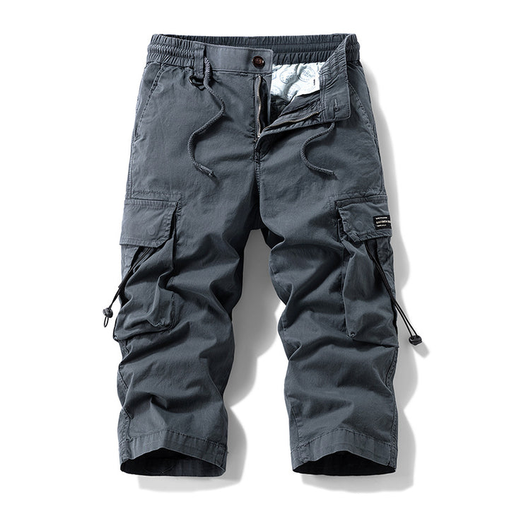 Herren knielange Cargo-Hose mit elastischem Komfortbund, Tunnelzug und Multifachtaschen Echo Archiv