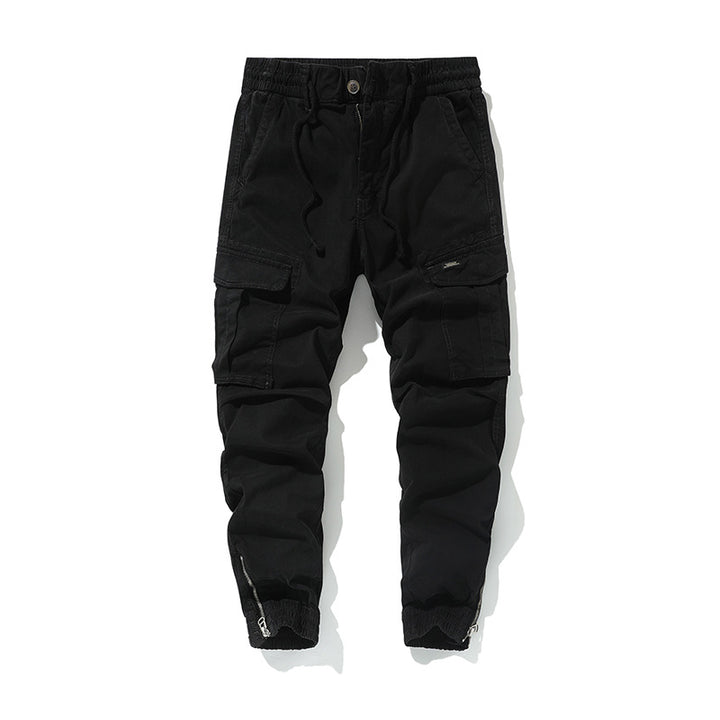Herren Cargo-Jogginghose im Utility-Look mit Tunnelzugbund und Reißverschluss-Knöcheln Echo Archiv