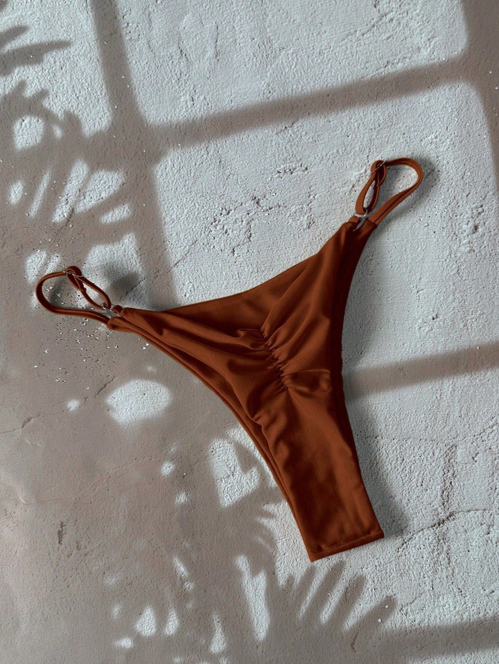 Damen Bikiniunterteil mit modischem Hoher Schnitt und verstellbaren Trägern Echo Archiv