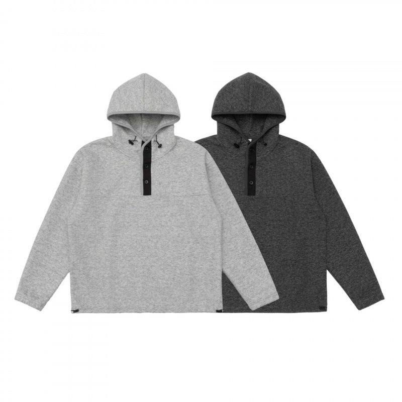 Unisex Kapuzenpullover mit Knopfleiste und weichem Fleece-Innenfutter Echo Archiv