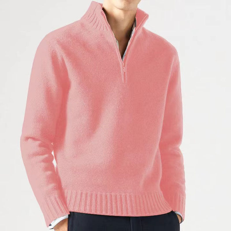 Herren Pullover mit hohem Kragen und modernem Reißverschluss Echoarchiv