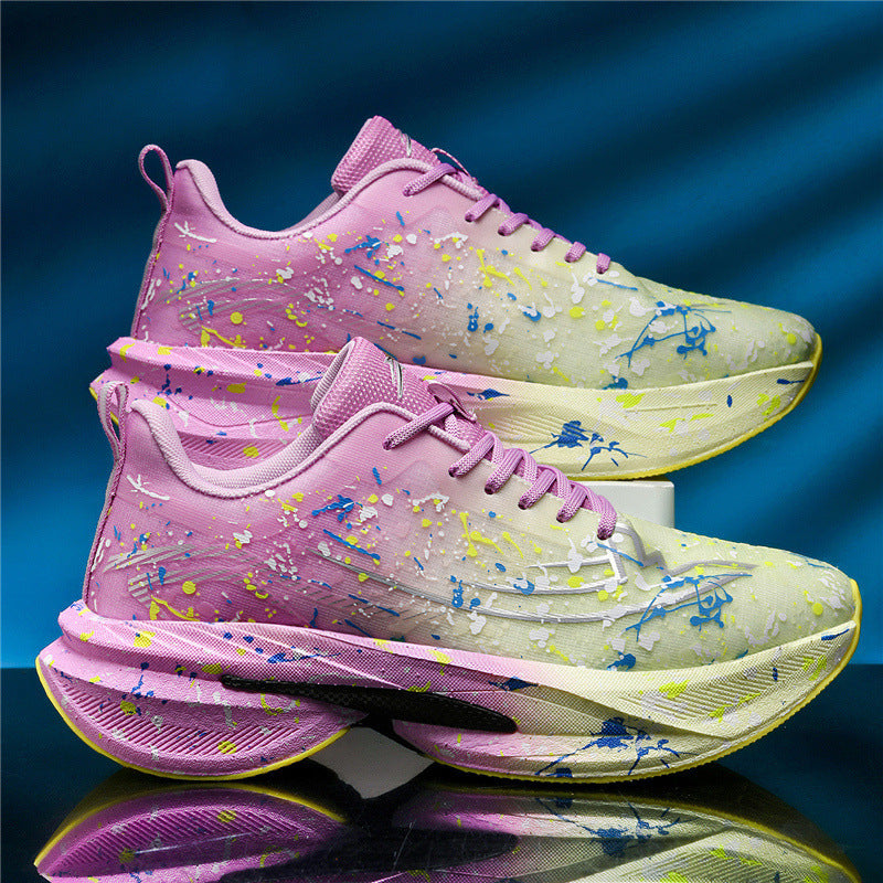 Unisex künstlerische Laufsneaker mit farbspritz-Design, sockenähnlichem Einstieg und gedämpfter Hohlkern-Zwischensohle – Tavélo
