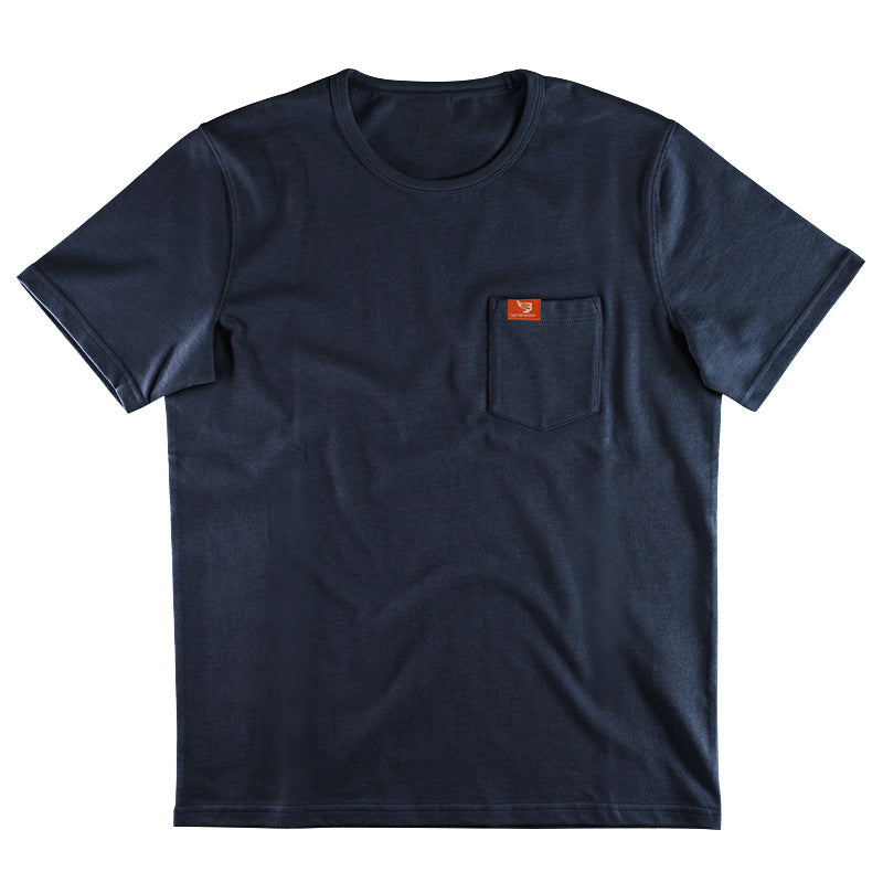 Herren Premium Rundhals T-Shirt mit Brusttasche Echoarchiv