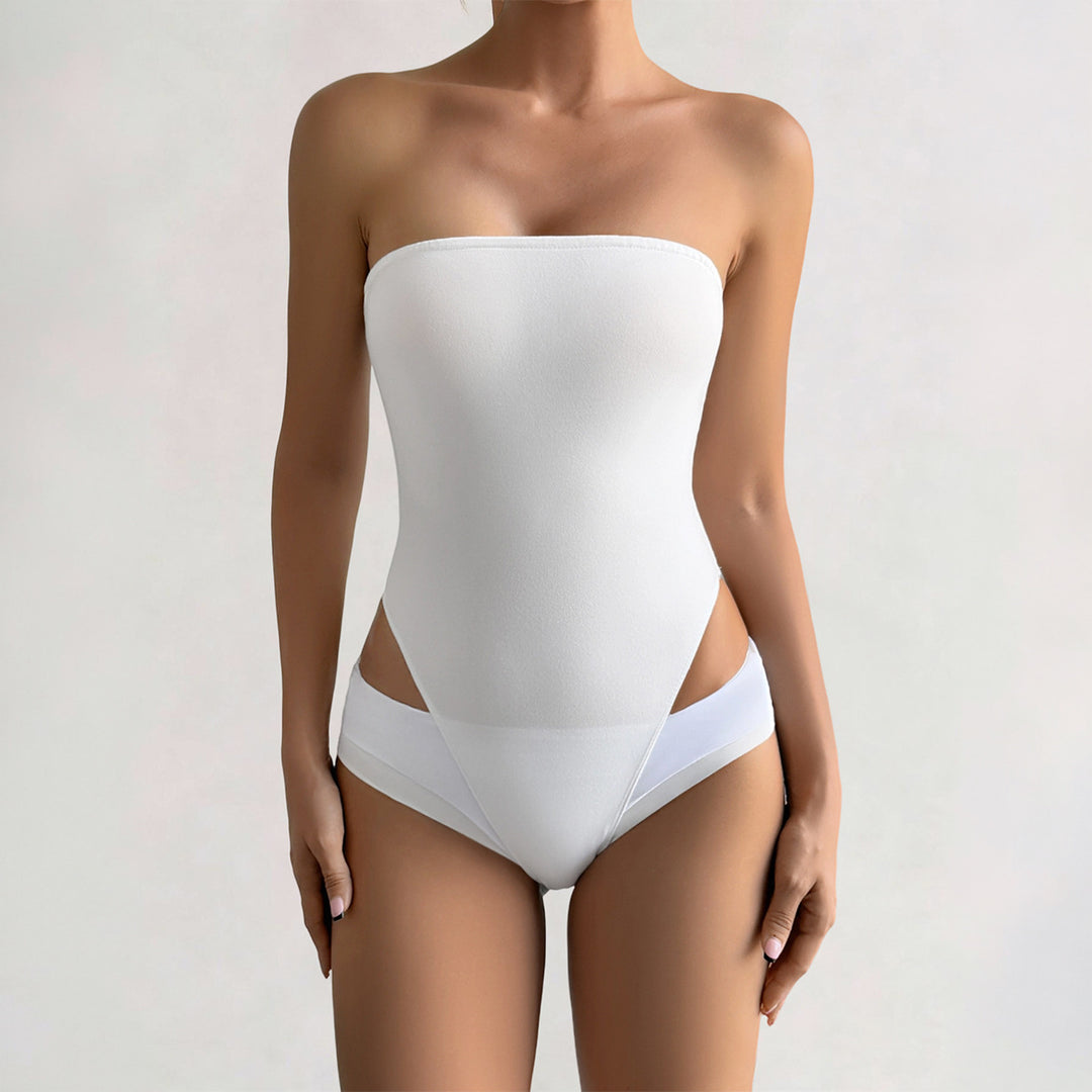 Damen Bandeau-Bodysuit aus elastischem Material mit figurfreundlichem Schnitt Echo Archiv