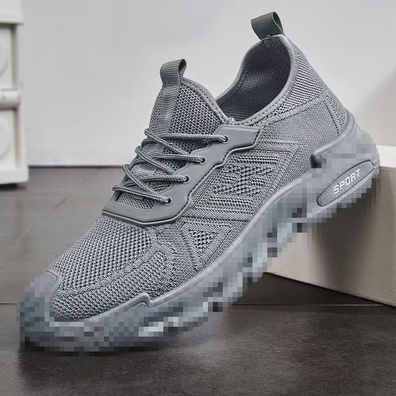 Herren Leichter Strick-Running-Style Sneaker mit gepolsterter Plateau-Sportsohle Echoarhiv