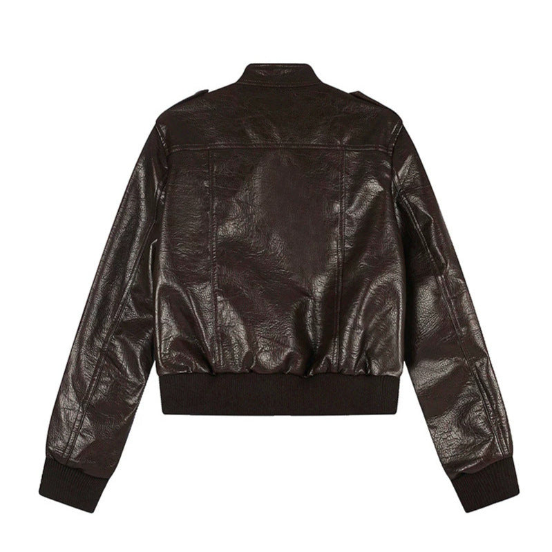 Herren Lederoptik-Bomberjacke Echoarchiv
