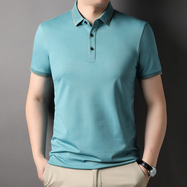 Herren Poloshirt mit feinem Piqué-Gewebe und kontrastierendem Kragen Echoarchiv
