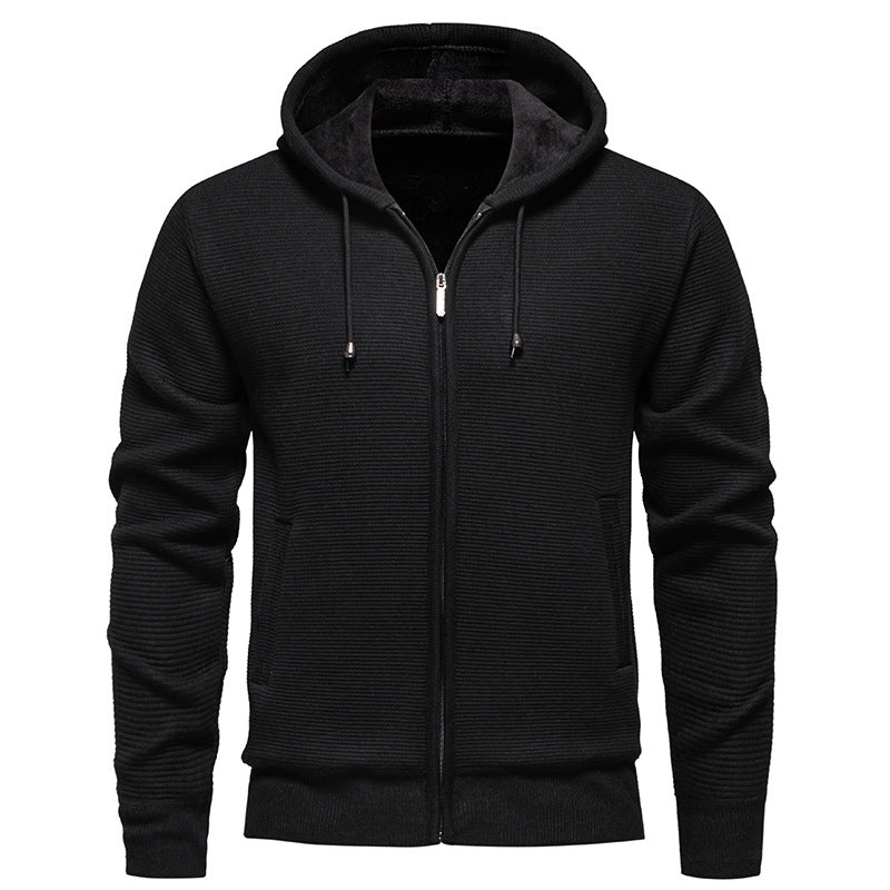 Herren sportliche Fleecejacke mit hohem Kragen und Reißverschluss Echoarchiv