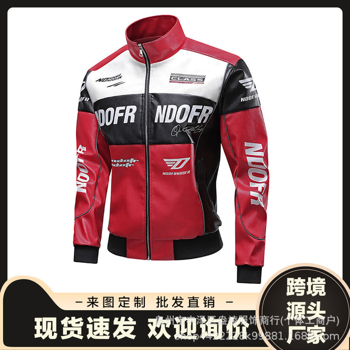 Herren Kunstleder Bikerjacke mit sportlichem Design Echo Archiv