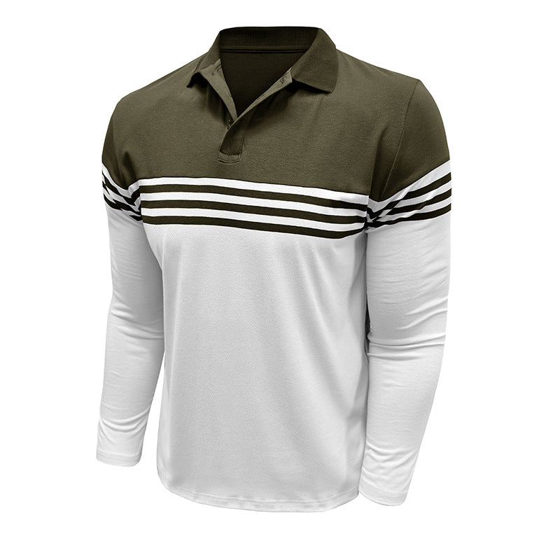 Herren Poloshirt mit modischem Streifenmix und hochwertigem Baumwollmaterial Echoarchiv