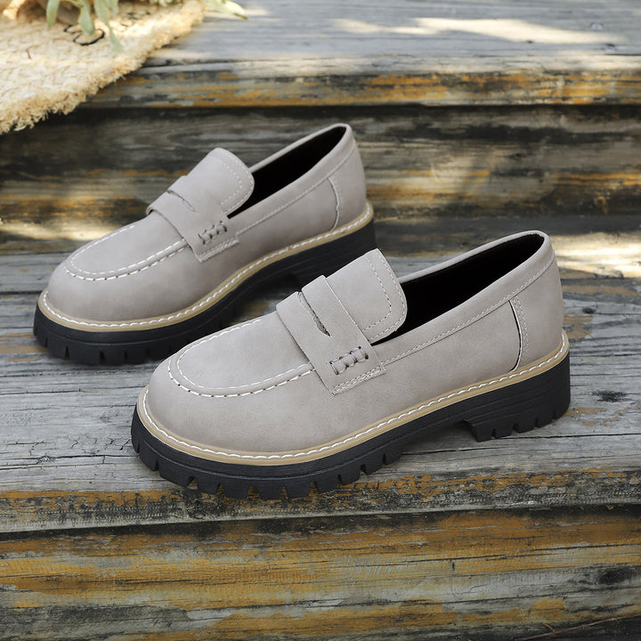 Damen Chunky-Lug-Loafer mit Penny-Riemen und profilierter Gummisohle Echo Archiv