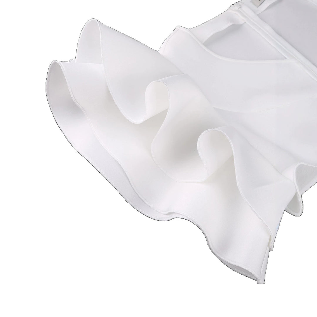 Damen Figurbetontes Kleid mit voluminösen Rüschendetails Echo Archiv
