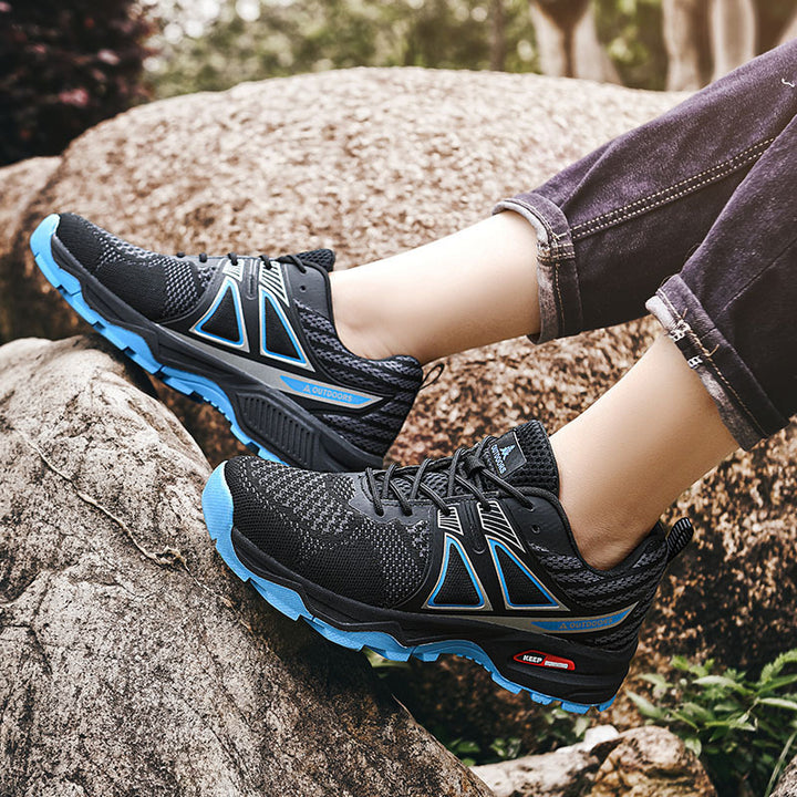 Herren robuster Trailrunning-Trekking-Sneaker mit griffiger Profilsohle und atmungsaktivem Strickoberteil – Tavélo