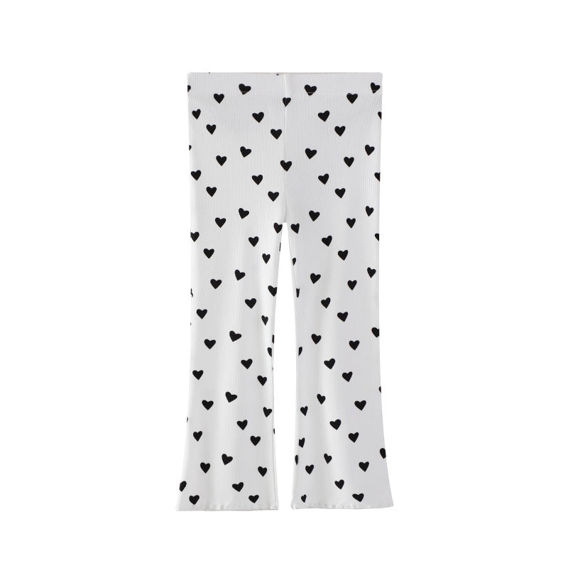 Mädchen Leggings mit herzförmigem Muster Echo Archiv