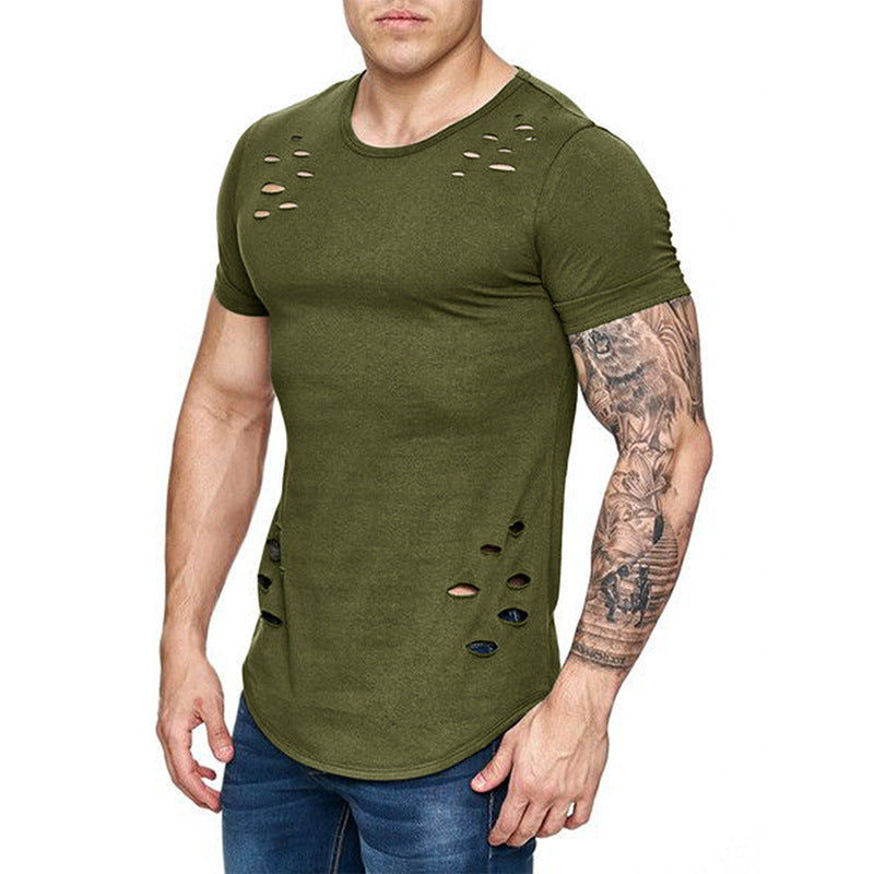 Herren modisches T-Shirt mit aufwendigen Rippen Echoarchiv