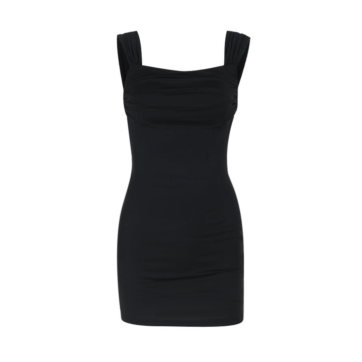 Damen figurbetontes Minikleid mit schulterfreiem Design und Rüschenelementen Echo Archiv