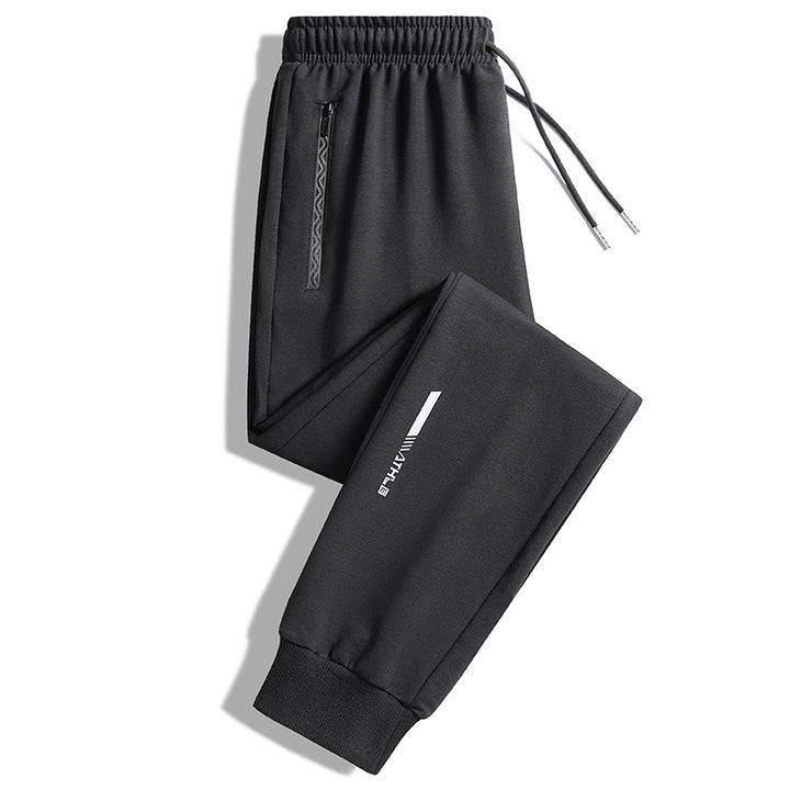Herren Sportive Stretch-Jogginghose mit elastischem Bund und Reißverschlusstaschen – Marzano