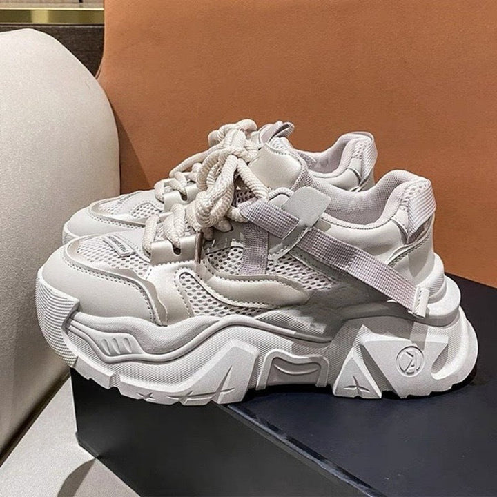 Damen Trendige Chunky Sneakers mit dämpfender Sohle und atmungsaktiver Netzoberfläche Echo Archiv