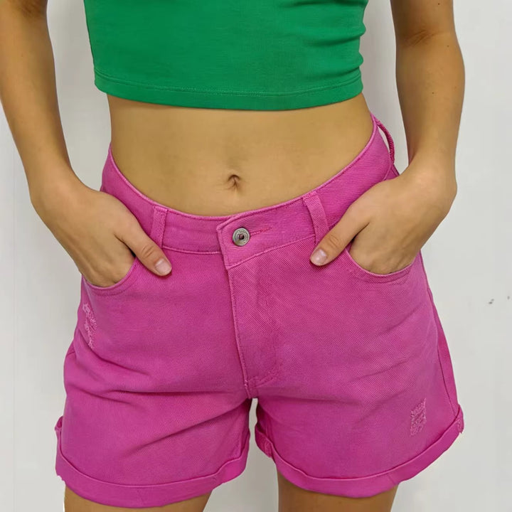 Damen modische High-Waist Shorts aus Bio-Denim Echo Archiv