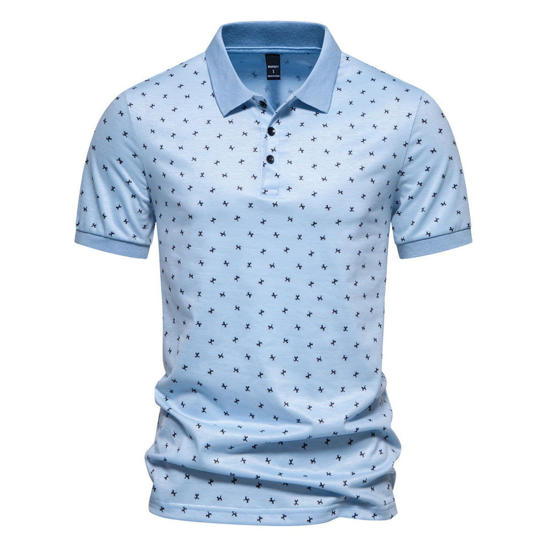 Herren Polohemd mit modernem floralem Design und hochwertiger Baumwollqualität Echoarchiv