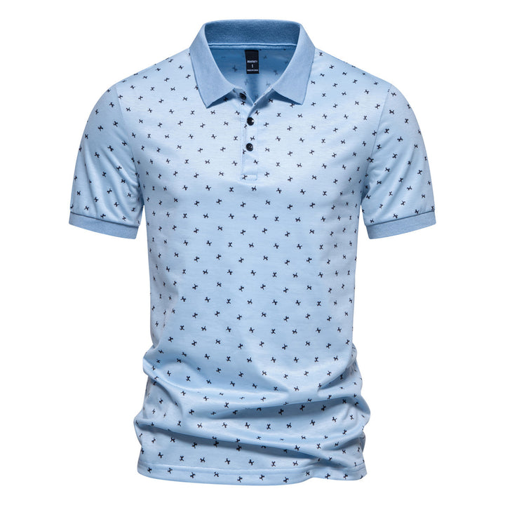 Herren Polohemd mit modernem floralem Design und hochwertiger Baumwollqualität Echoarchiv