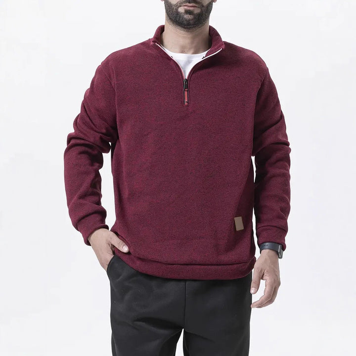 Herren Fleece-Pullover mit halbem Reißverschluss Echoarchiv