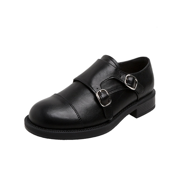 Damen Doppel-Monkstrap-Brogues aus Glattleder mit Brogue-Perforation und Komfortfußbett Echo Archiv