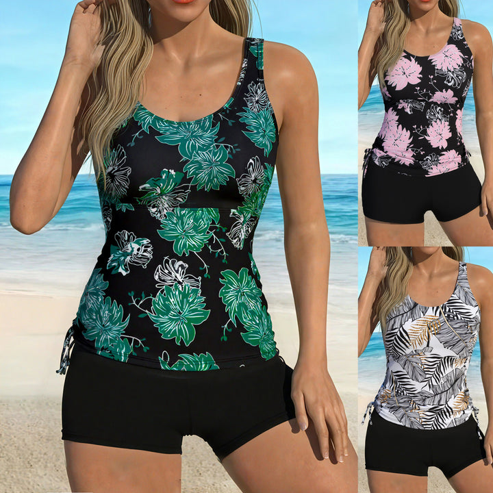 Damen Tankini-Set mit floralem Oberteil und bequemen Shorts Echo Archiv