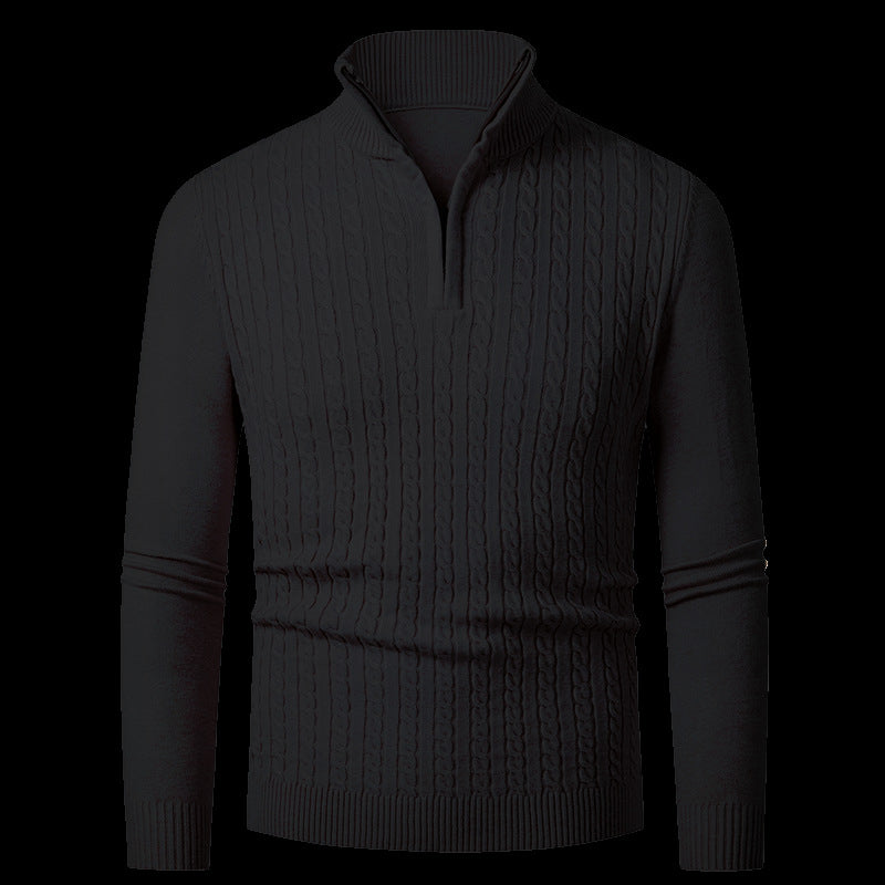 Herren Feinstrickpullover mit modischem Reißverschluss Echoarchiv