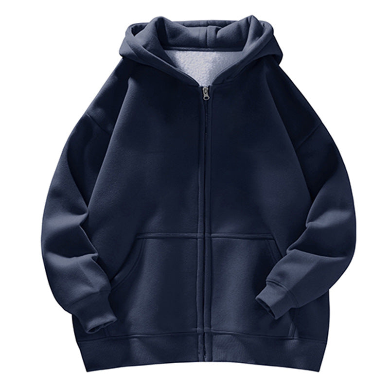 Unisex Oversize-Kapuzenjacke mit durchgehendem Reißverschluss, Teddyfutter und Känguru-Taschen Echo Archiv