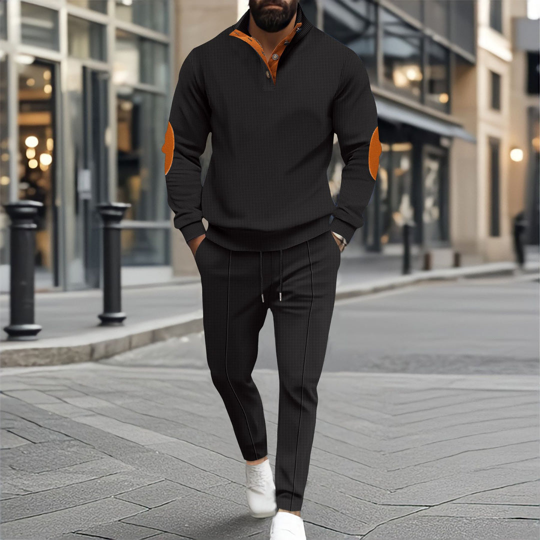 Herren sportliches Freizeit-Set mit innovativem Schnitt und modischen Knoten-Details Echoarchiv