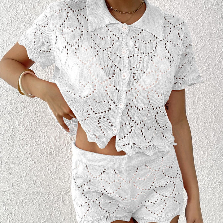Damen luftiges Häkel-Set mit dekorativen Cut-Outs Echo Archiv
