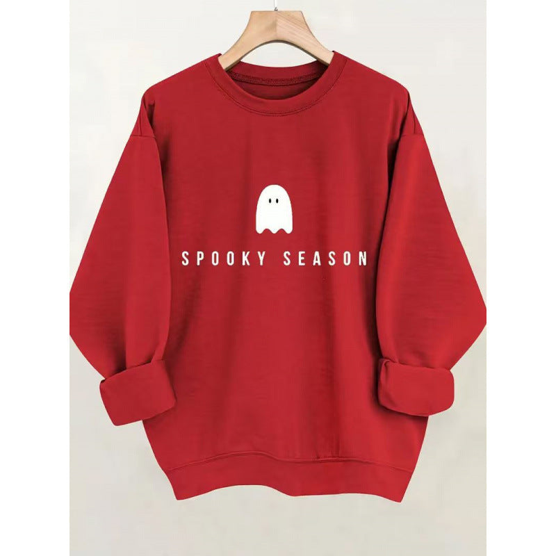 Unisex nan lässiges Halloween Sweatshirt mit Gespenst-Print und Oversize-Schnitt Echo Archiv