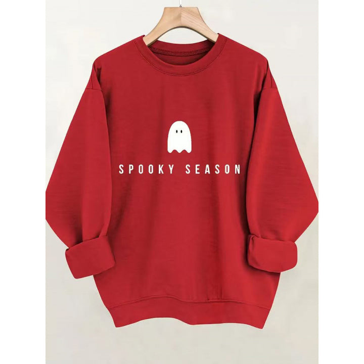 Unisex nan lässiges Halloween Sweatshirt mit Gespenst-Print und Oversize-Schnitt Echo Archiv