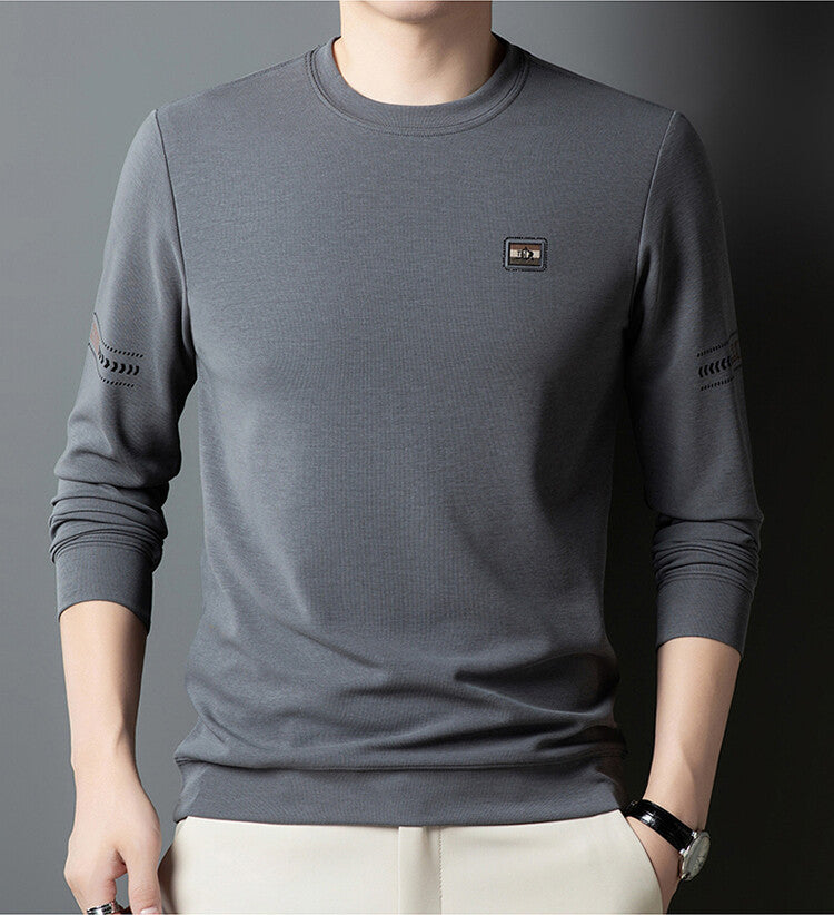 Herren Langarmshirt mit modischem Schnitt und feinen Akzenten Echoarchiv
