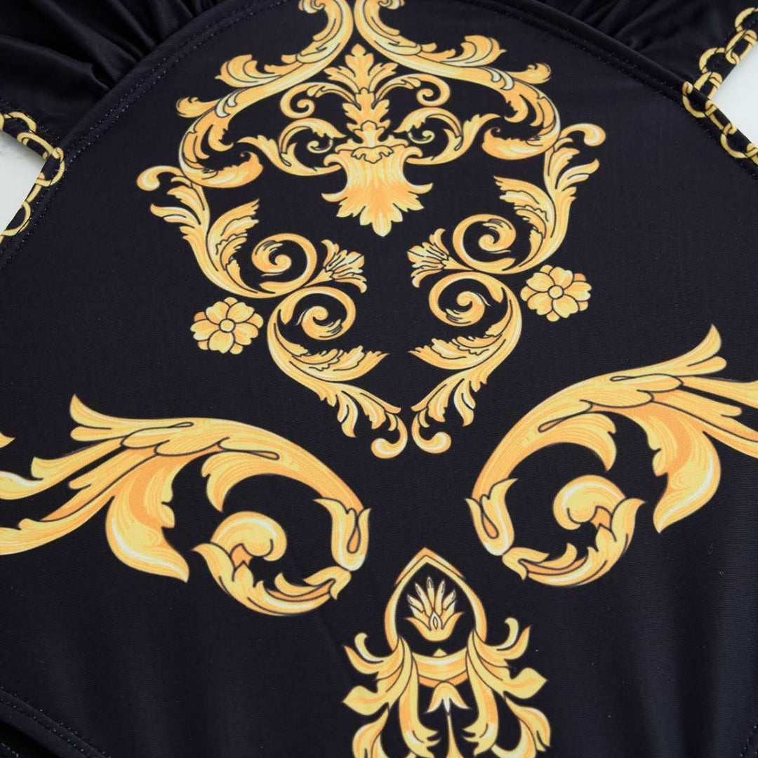 Damen Einteiler Badeanzug mit elegantem Muster und schimmernden Details Echo Archiv
