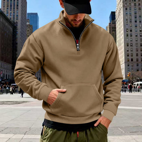 Herren Fleece pullover mit halbem Reißverschluss Echoarchiv