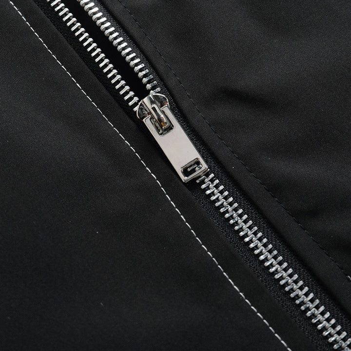 Herren Leichte Bomberjacke im utilitaristischen Look mit Kontrastnaht, Ärmeltasche und geripptem Bund – Brevano