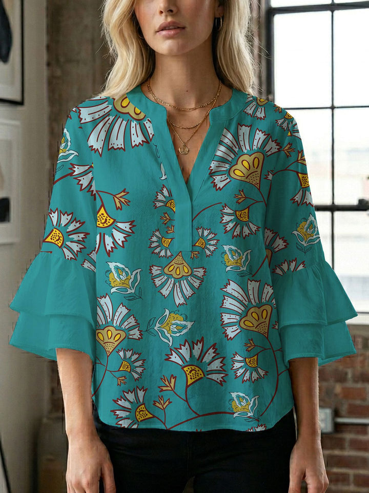 Damen Bluse mit wunderschönen floralem Design Echo Archiv