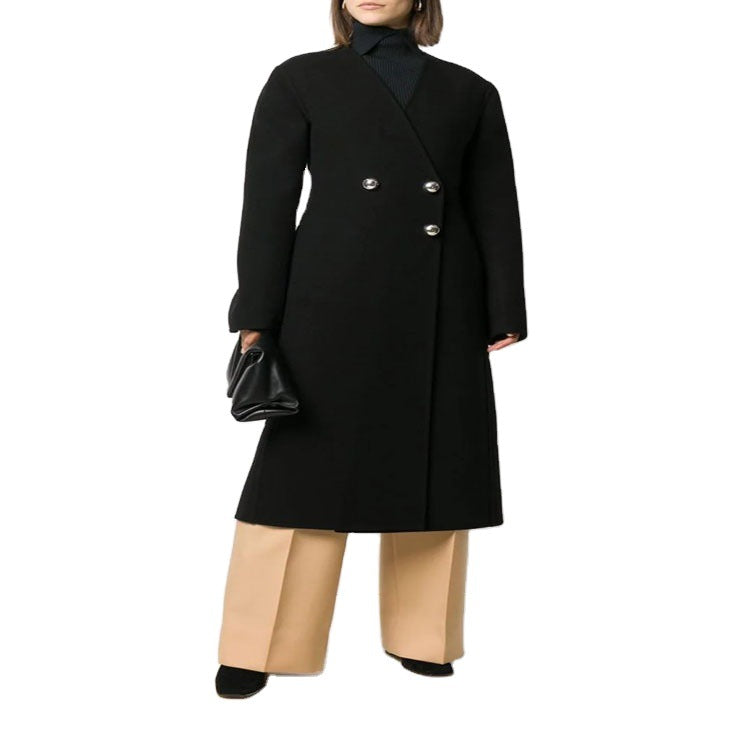 Damen Einreihiger Midimantel im Clean‑Tailoring mit dezenten Metallknöpfen und taillierter Naht Echoarchiv