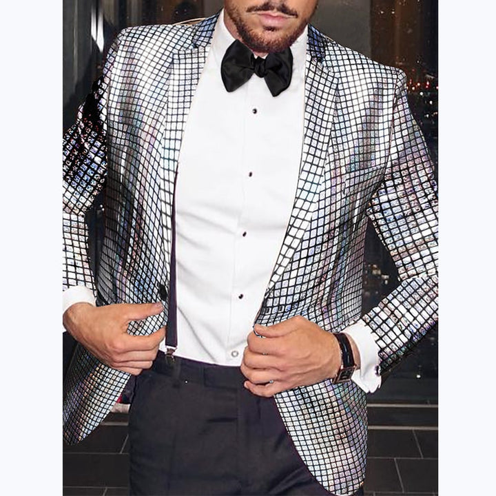 Herren extravagante Glitzer-Smokingjacke Echoarchiv