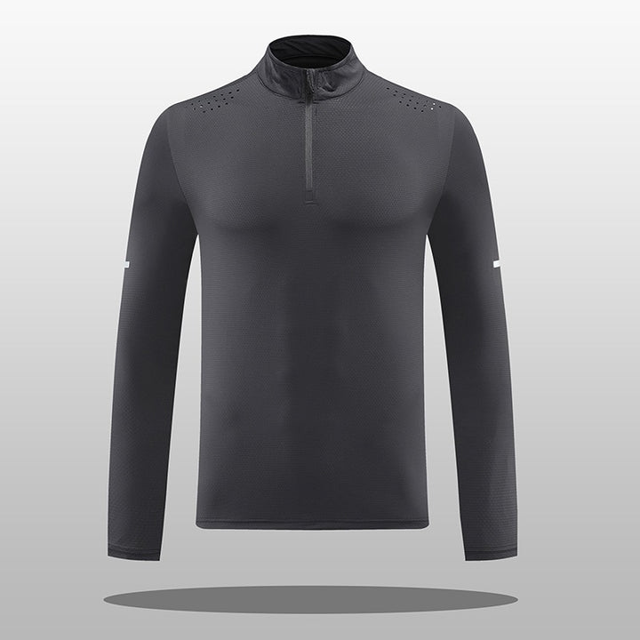 Herren Funktions-Langarmshirt mit Reißverschluss und atmungsaktivem Material Echoarchiv