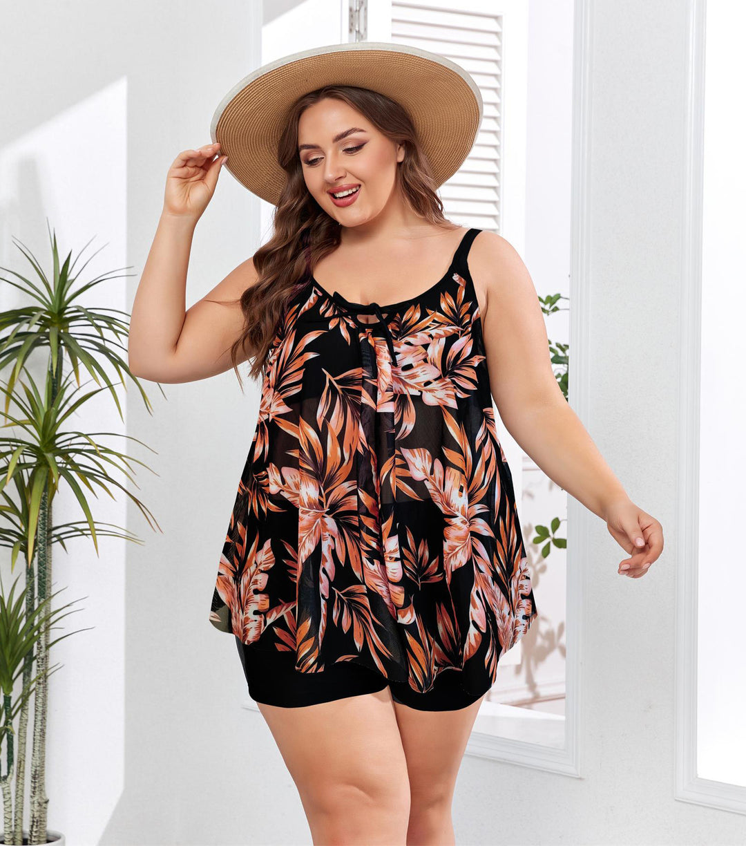 Damen Freizeit-Badeoutfit mit fließendem Schnitt Echo Archiv