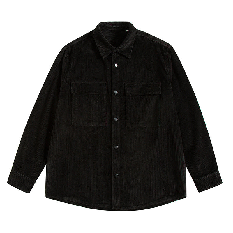 Herren  Corduroy Relaxed Overshirt mit Klappbrusttaschen Echo Archiv