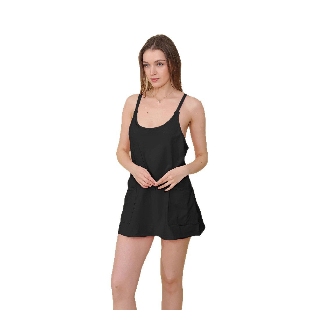 Damen Freizeitkleid mit praktischen Taschen und verstellbaren Trägern Echo Archiv