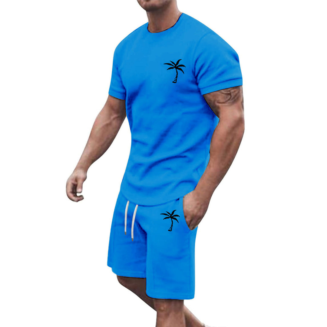 Herren lässiges Freizeit-Set mit Palmen-Design Echoarchiv